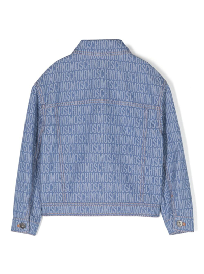 Shop Moschino Jacket In Blu