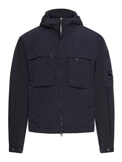 Shop C.p. Company Chrome-r Hooded Jacket In Total Eclipse