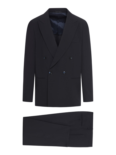 Shop Giorgio Armani Suit In Ubuv Dark Navy