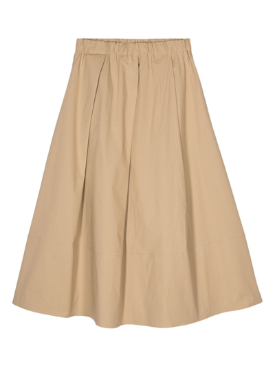Shop Antonelli Isotta Long Skirt In Beige