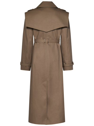 Shop Balmain Coat In Brown