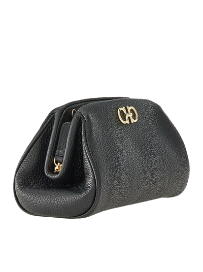 Shop Ferragamo Minibag Gancino Soft Minibag 21,0x8,0x14,0 In Black