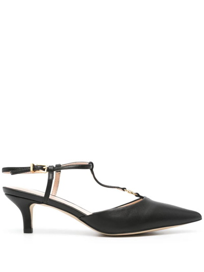 Shop Twinset Sling Sandals In Black