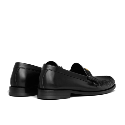 Celine Loafers With Gold-tone Hardware And Leather Upper In Black