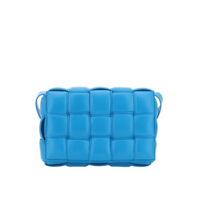 Shop Bottega Veneta Padded Cassette Bag In Blue