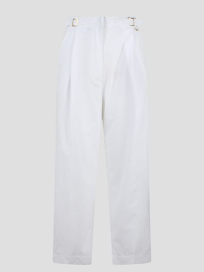 Shop Herno Structures Nylon Trousers In White