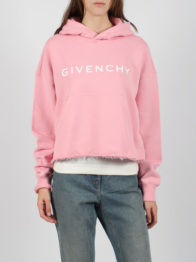 Shop Givenchy Archetype Hoodie In Pink & Purple