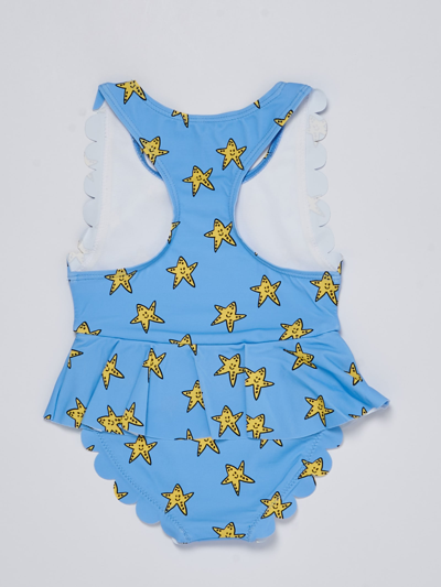 Shop Stella Mccartney Swimsuit Swimsuit In Azzurro-giallo
