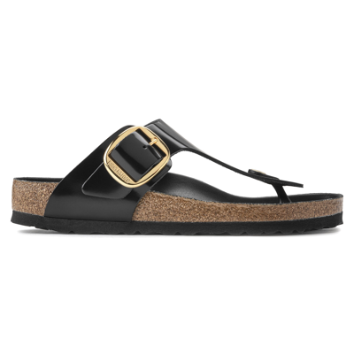 Shop Birkenstock Gizeh Big Buckle Shine Black