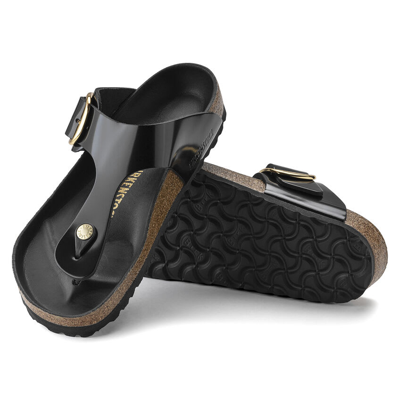 Shop Birkenstock Gizeh Big Buckle Shine Black