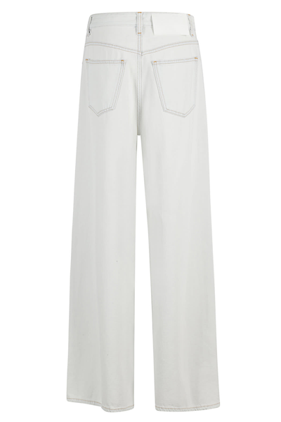 Shop Mm6 Maison Margiela Pants 5 Pockets In White