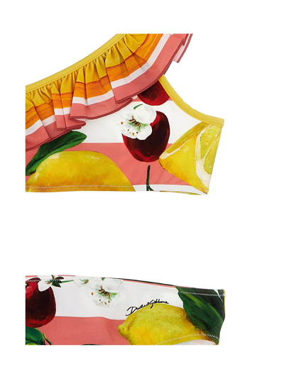 Shop Dolce & Gabbana Limoni & Ciliegie Bikini In Multicolor