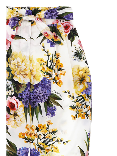 Dolce & Gabbana Floral Print Trousers In Multicolor