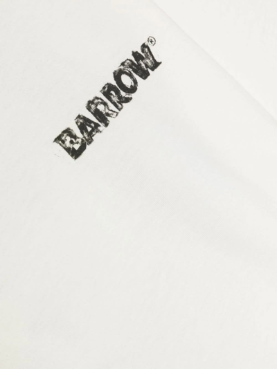 Shop Barrow White T-shirt With Logo And Graphics