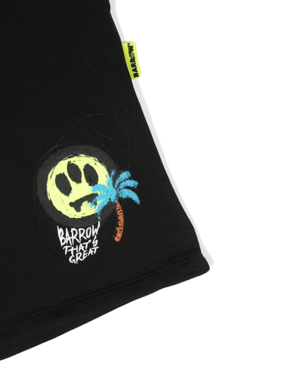 Shop Barrow Black Shorts With Logo And Graphics