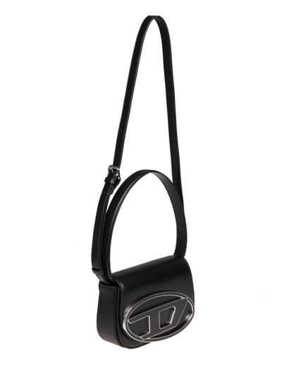Shop Diesel 1dr Shoulder Bag In Black Leather