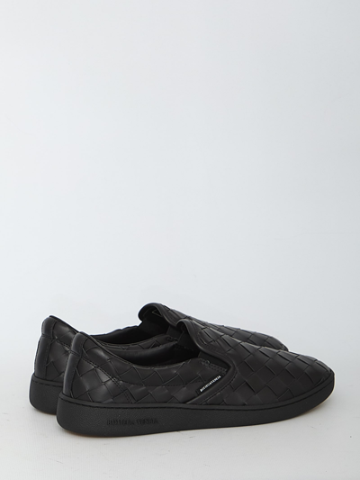 Bottega Veneta Black Calf Leather Sawyer Slip On Sneaker