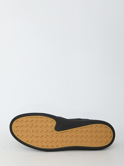 Bottega Veneta Black Calf Leather Sawyer Slip On Sneaker