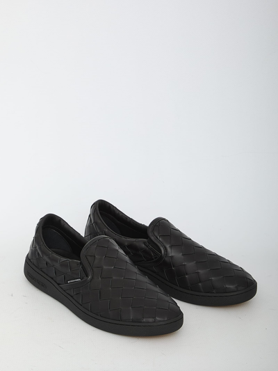 Bottega Veneta Black Calf Leather Sawyer Slip On Sneaker