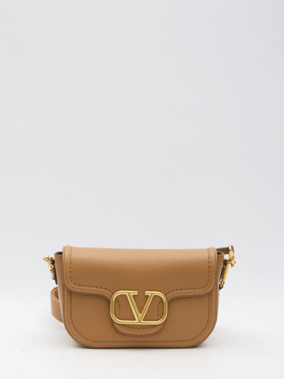 Shop Valentino Alltime Shoulder Bag In Brown