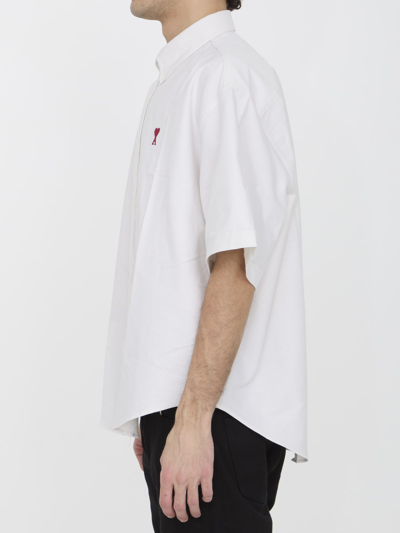 Shop Ami Alexandre Mattiussi Ami De Coeur Shirt In White