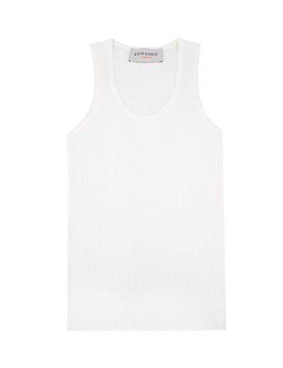 Shop Ermanno Firenze Top In Off White