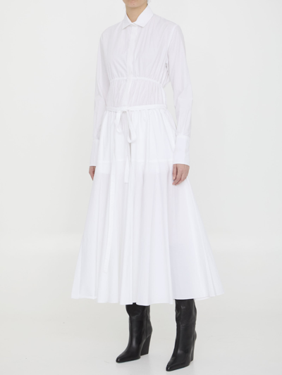 Shop Patou Shirt Dress In Cotton In White
