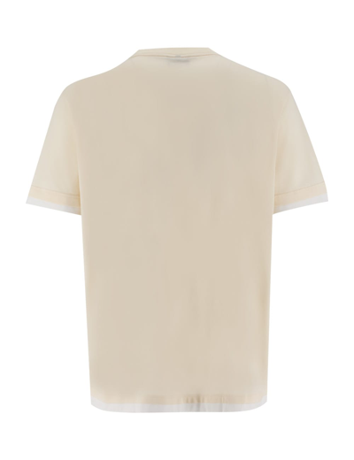 Shop Brioni T-shirt In Ice_white