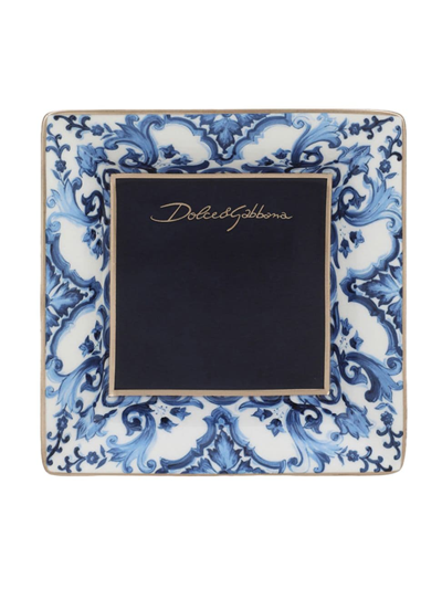 Shop Dolce & Gabbana Blue Mediterraneo Square Trinket Dish