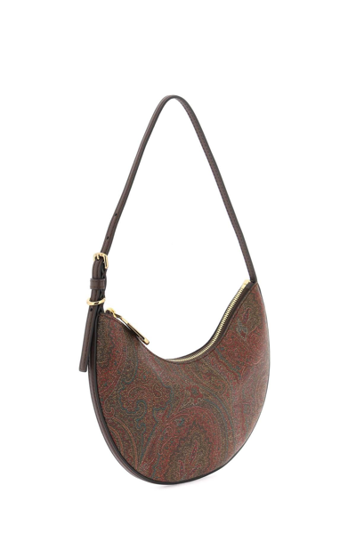 Shop Etro Small Essential Hobo Bag In Brown,red