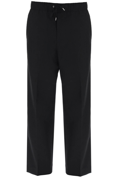 Shop Oamc Pants With Elasticated Waistband In Black