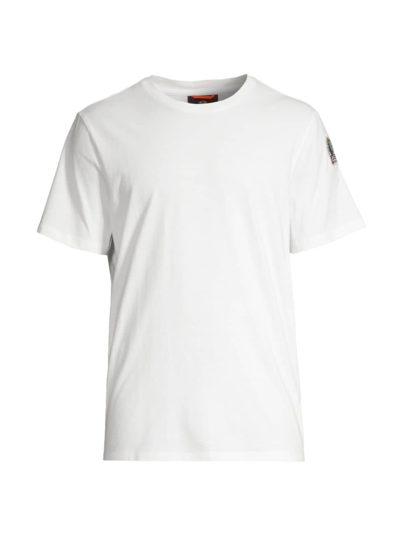 Shop Parajumpers Men's Shispare Cotton T-shirt In White
