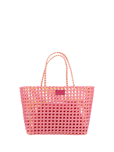 Shop Msgm Basket Medium Handbag In 013