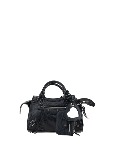 Shop Balenciaga Neo Le Cagole Handbag In Black