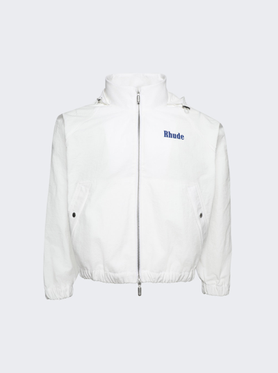 Shop Rhude Palm Track Jacket In White