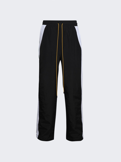 Shop Rhude Color Block Track Pant In Black And White