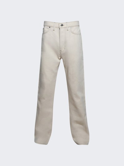 Shop Rhude Raw 90s Denim In Cream