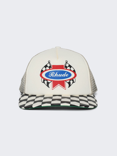 Rhude Off-white Chevron Rally Cap In Off White
