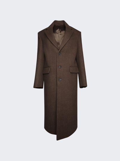 Shop Wardrobe.nyc Single Breasted Coat In Brown