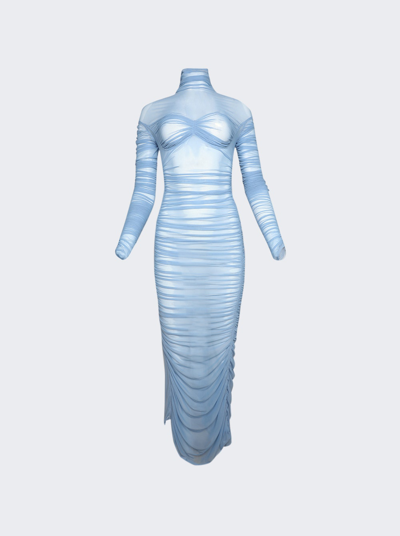 Shop Mugler Ruched Midi Dress