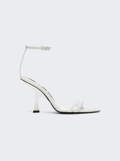 Shop Attico Ester Leather Sandals 95mm In White