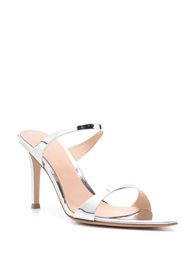 Shop Gianvito Rossi Sandali Metal In Silver