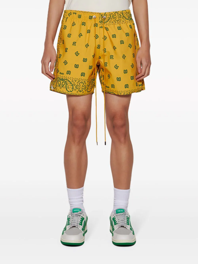 Shop Rhude Boxer Da Mare Bandana In Yellow