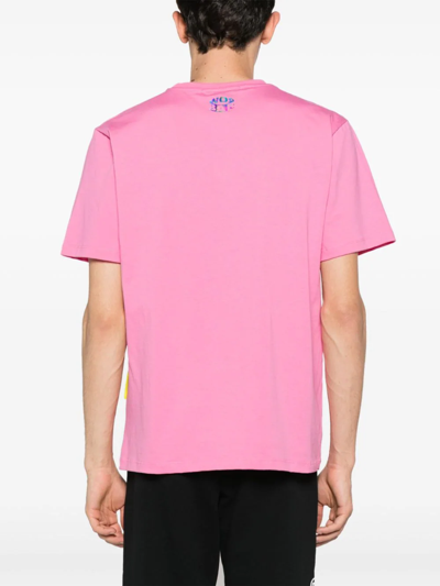 Shop Barrow T-shirt Unisex Con Motivo Volto In Pink