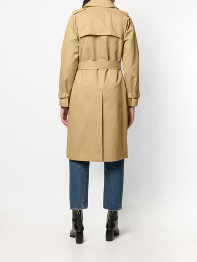 Shop Apc Trench Greta In Beige