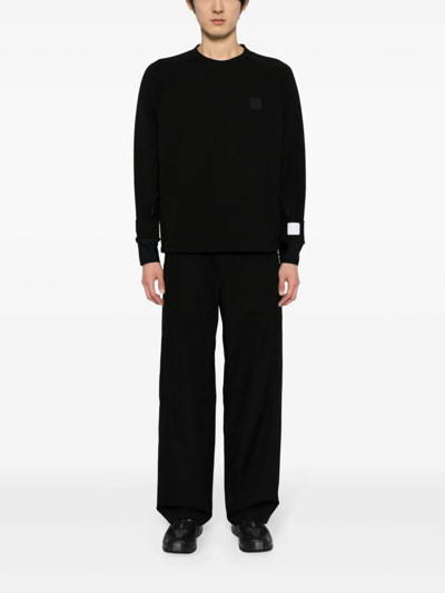 Shop C.p. Company Metropolis Series Stretch Fleece Pocket Sweatshirt In Black