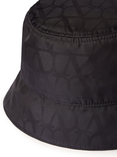 Shop Valentino Bucket Hat Reversibile Toile Iconographe In Black