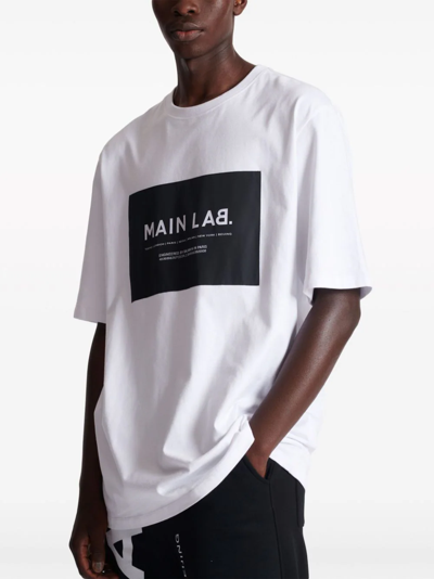 Shop Balmain T-shirt Main Lab. Etichetta In White