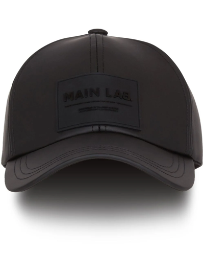 Shop Balmain Cappellino Main Lab In Black