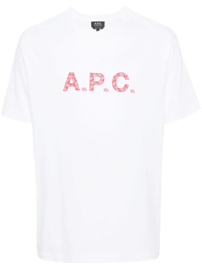 Shop Apc James T-shirt In White